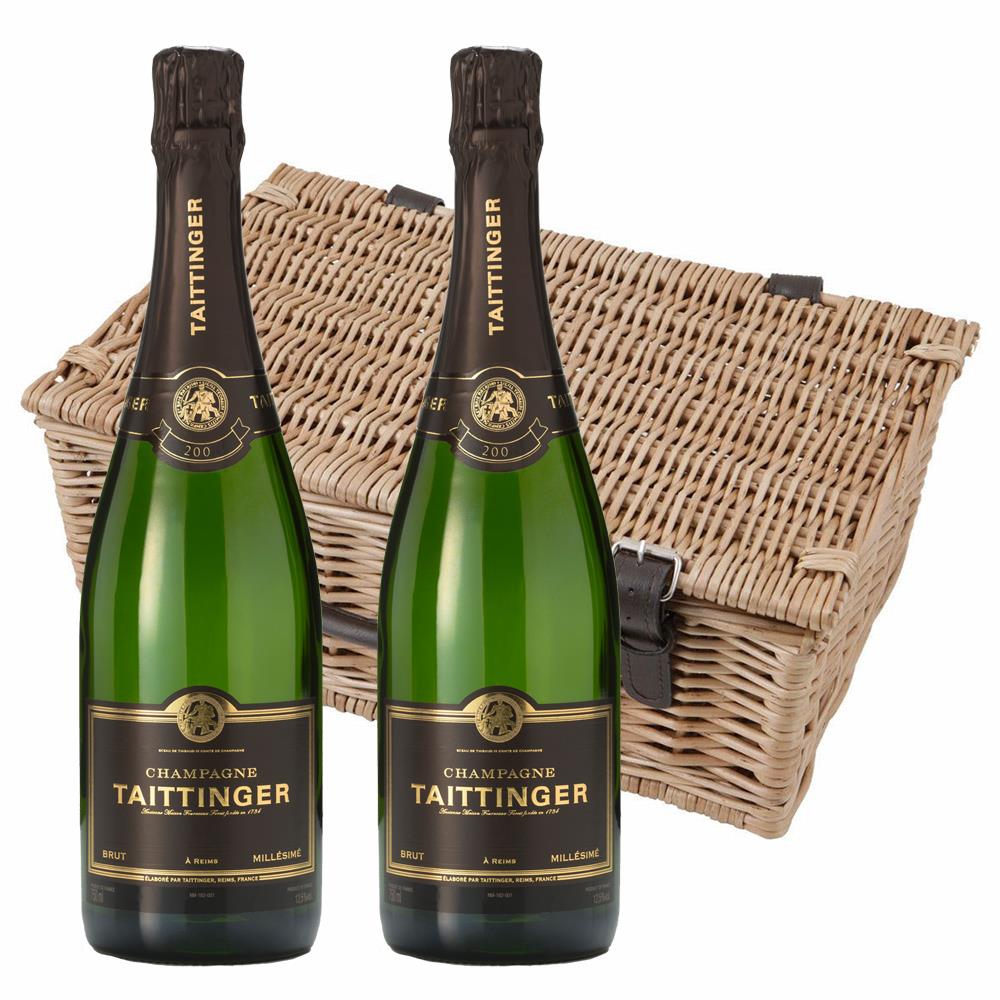 Taittinger Brut Vintage Champagne 2014 75cl Twin Hamper (2x75cl)